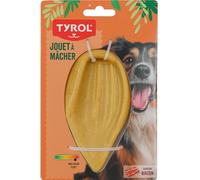 Tyrol - Jouet Chien Bambone Oreilles de Porc - Jouet pour Chien - avec de la Fibre de Bambou et de Nylon - Résistance Hard pour Mâcheurs Forts - Goût Beurre de Cacachuète & Bacon - 16cm