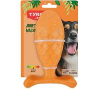 Tyrol - Jouet Chien Bambone Saumon - Jouet pour Chien - Masse Les Dents et Gencives - avec de la Fibre de Bambou - Résistance Médium pour Mâcheurs Modérés - Saveur Saumon - 18cm
