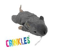 Tyrol | Jouet Peluche en forme de Souris Géante | A base de Papier Crinckle et d'Herbe | Aide au Développement Physique et Mental du Chat | Taille de 20 cm | 1 unité