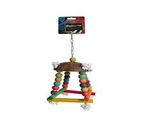 TYROL JOUET TRAPEZE COCO/BOIS 35CM POUR OISEAUX