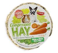 Tyrol - Palet Foin Compressé Carotte - Nourriture Lapin et Rongeurs - Foin lapin Riche en Fibres - Nourriture Complémentaire - Format Compressé et Pratique - Aliment Equilibré - 240G
