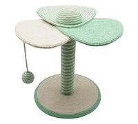 Tyrol Poteau Griffoir en Forme de Fleur de Menthe Pour Chat - Accessoire à Base de Jute Résistante, Base Très Stable, Jouet Pour Faire ses Griffes, 29X38CM