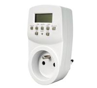 Tyrol - Programmateur Électrique - Programmateur Prise Électrique Digital - Journalier et Hebdomadaire - Timer 2000 - 10 Programmes - Pour Aquarium, Cafetière et Appareils Electriques