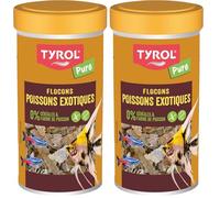 Tyrol Pure - Flocons Insectes pour Poissons Aquarium - Nourriture Complète à Base d'Ingrédients de Qualité - 4 Types d'Insecte - pour Poissons Exotiques 250Ml (Lot de 2)