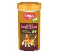 Tyrol Pure - Granulés Insectes pour Poissons - Nourriture Poisson Aquarium - Nourriture pour poissons Complète à base d'Ingrédients de Qualité - 4 Types d'Insectes - Nourriture Poisson Rouges 100Ml