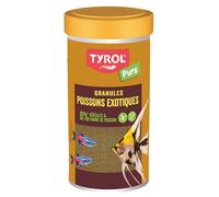 Tyrol Pure - Granulés Insectes pour Poissons - Nourriture Poisson Aquarium - Nourriture pour poissons Complète à base d'Ingrédients de Qualité - 4 Types d'Insectes - Nourriture Poisson Exotiques 250Ml