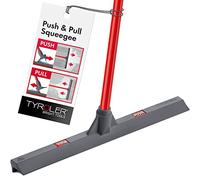 Tyroler Balai Raclette Sol Extérieur Terrasse Pousser et Tirer | Tête 45cm 100% Silicone | 4 Parties de 140cm de Long, Parfait pour Toutes Surfaces | Raclette Douche Sol | Professionnelle