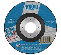Tyrolit 34468771 Disque de débroussailleuse en acier inoxydable 27 Forme, 230 x 6,0 x 22,23 mm, boîte de 10