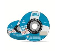 TYROLIT Basic Lot de 25 disques à tronçonner 2 en 1 pour acier inoxydable 125 x 1,6 x 22,23 mm