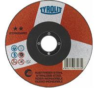 TYROLIT Disques à tronçonner DxTxH 125x1,0x22,23 Pour acier inoxydable, forme : 41 - version droite, Art. 34332832 x25 morceau