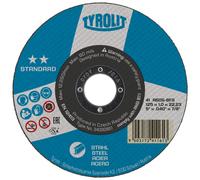 TYROLIT Disques à tronçonner DxTxH 125x1,0x22,23 Pour acier, forme : 41 - version droite, Art. 34332851 x25 morceau