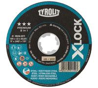 TYROLIT Disques à tronçonner DxTxH 125x1,0x22,23 X-LOCK pour acier et inox x25 morceau