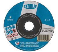 TYROLIT Disques à tronçonner DxTxH 230x3,0x22,23 2en1 pour acier et inox, forme : 41 - version droite, Art. 223002 x25 morceau