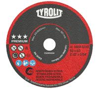 TYROLIT Disques à tronçonner DxTxH 63x2x10 Pour acier inoxydable, forme : 41 - version droite, Art. 324303 x100 morceau