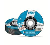 Tyrolit Lot de 25 disques à tronçonner 2 en 1 pour acier inoxydable 125 x 2,5 x 22,23 mm