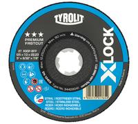 TYROLIT Meule à ébarber DxUxH 125x7x22,23 X-LOCK pour acier et inox x10 morceau