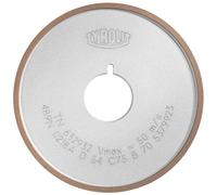 TYROLIT Meules diamantées à liant en résine synthétique pour le ponçage de la face d'attaque (ponçage de face) DxPxH 200x13x32 Pour carbure de tungstène, forme : 3V9, Art. 580905 x1 morceau