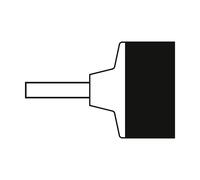TYROLIT Meules sur tige DxT-SxL 40x30-6x40 ELASTIC pour métaux non ferreux, PVC, acier et acier inoxydable, Forme : 52MS - (meule sur tige), Art. 925 x1 morceau