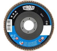 TYROLIT Plateau à lamelles abrasives 2en1 Premium*** à moyeu déporté Ø 125 mm grain 60 forme 27A