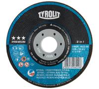 TYROLIT RONDELLER DxH 125x22,23 2en1 pour acier et inox, forme : 29RON (Rondeller®), Art. 57005 x25 morceau