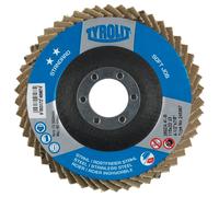 TYROLIT SOFTJOB DxH 125x22,23 2en1 pour acier et inox, P60, Forme : 28S - version droite (SOFTJOB rondelle éventail), Art. 246996 x10 morceau