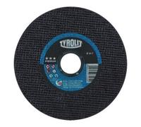 TYROLIT Disques à tronçonner DxTxH 125x1,0x22,23 Disques à tronçonner super minces pour l'acier et l'acier inoxydable, forme : 41 - version droite, Art. 34332792 x25 morceau