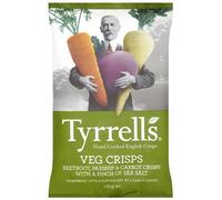 Tyrrell's Chips Légumes Betterave/Panais/Carotte avec Pincée de Sel 150 g