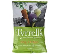 Tyrrell's Chips Légumes Betterave/Panais/Carotte/Pincée Sel 150 g - Lot de 4