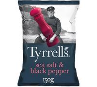 TYRRELL'S - Chips Lisses Poivre Noir Et Sel 150G - Lot De 4