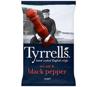 Tyrrell's Chips Poivre Noir et Sel 150g (lot de 3)