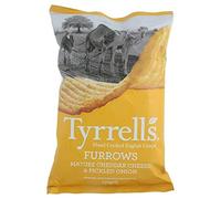 Tyrrells Furrows Hand Cooked English Crisps - Mature Cheddar & Pickled Onion (150g)