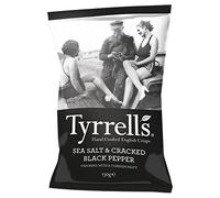 Tyrrells Hand Cooked English Crisps - Sea Salt & Black Pepper (150g)