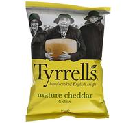 Tyrrell's Lot de Chips Lisses Cheddar Affine/Ciboulette 40 G x 24