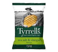 Tyrrells Sea Salt and Vinegar Crisps 150 g (Pack of 12)