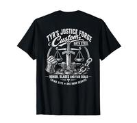 Tyrs Justice Forge Custom Oath Lames en Acier T-Shirt