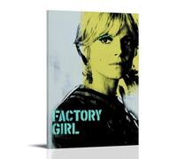 TYRWRHURWEY Poster de film Factory Girl - Art mural sur toile - Esthétique - Vintage - Peinture décorative pour salon, chambre à coucher - 40 x 60 cm - Style cadre