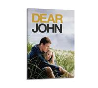 TYRWRHURWEY Poster décoratif sur toile « Dear John » - Décoration murale vintage - Pour salon, chambre à coucher - 40 x 60 cm - Style cadre
