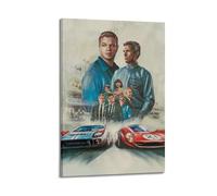 TYRWRHURWEY Poster du film Ford V Ferrari 2 - Art mural esthétique vintage sur toile - Décoration pour salon, chambre à coucher - 60 x 90 cm - Style cadre