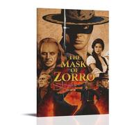 TYRWRHURWEY Poster du masque de Zorro - Impression sur toile - Esthétique - Style vintage - Décoration pour salon, chambre à coucher - 50 x 75 cm - Style cadre