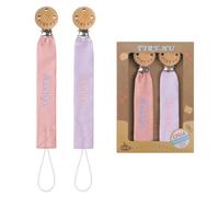 TYRY.HU Attache Sucette Nom Personnalisé pour bébé Chaîne DIY Prenom Soft Unisexe pour Nouveau-né Cadeau Universel pour Garçons et Filles BPA Free