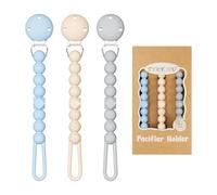 TYRY.HU Attache Sucette Silicone Clips Attache-Tétine en une pièce Anneau de Dentition pour Garçons et Filles Bébé Tétines En Silicone De Haute Qualité Sans BPA,3 Pièces
