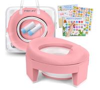 TYRY.HU Pot Bebe Toilette Coussin EVA Doux 3-in-1 Reducteur Toilette Enfant Wc Petit Pot de Voyage Pliable 3-en-1 avec Sac de Transport pour Garçon et Fille pour l'Apprentissage de la Propreté