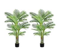 TYSM-CC 2 Pack Palmier Artificiel180cm, Résistant aux UV et Intempéries, Décoratif pour Extérieur et Intérieur - Idéal pour Salon, Jardin, Bureau, Balcon, Maison - Décoration Élégante et Durable