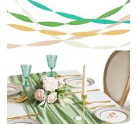 TYSM-CC 5 Bandes en Papier Crépon, 125 m Total, Parfait pour Décorations d'Anniversaire, Mariage, Baby Shower et Toutes Fêtes