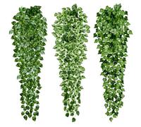 TYSM-CC Ensemble de 3 Plantes Artificielles Suspendues Tombantes 96cm - Couronnes de Lierre Décoratives en PVC Haute Résistance -Décoration Murale pour Balcon, Salon, Jardin - sans Entretien