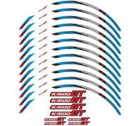 TYSMYXGS Autocollant De Roue De Moto 17 Pouces pour BMW K1600GT K 1600 K1600 GT 2011-2023 2020 2021 Bande Réfléchissante Lot Complet d'autocollants de Jante(Bleu)