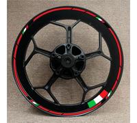 TYSMYXGS Autocollants de Jantes Autocollant De Jante De Moto pour Ducati 821 795 796 Protection Décoration Moyeu De Roue Autocollant Réfléchissant Étanche Ensemble Complet(Couleur 6)