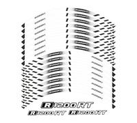 TYSMYXGS Autocollants Réfléchissants pour Jantes De Moto, Autocollants pour Moyeux, Bandes De Jante, Accessoires Décoratifs pour BMW R1200RT R 1200 RT Lot Complet d'autocollants de Jante(Couleur 2)