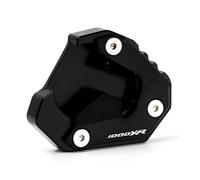 TYSMYXGS Béquille Plaque Plaque De Support pour Béquille Latérale De Moto pour B&MW M1000XR 2024-2025 Extension De Béquille Latérale, Plaque De Support Élargie Support Latérale Coussin(NOIR2)