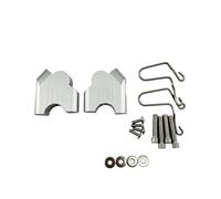 TYSMYXGS Rehausseur De Guidon Moto pour BMW R12 NineT, Kit Serrage Réglable, Extension Barre Balai, Adaptateur Réglage Rallonge Collier(Argent)